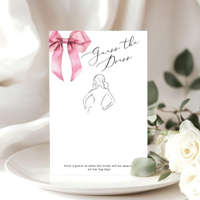  Guess the dress Pink Bow Script Bridal Game (Creator Uploaded)