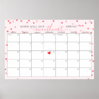 Guess the Due Date Little Sweetheart Baby Shower