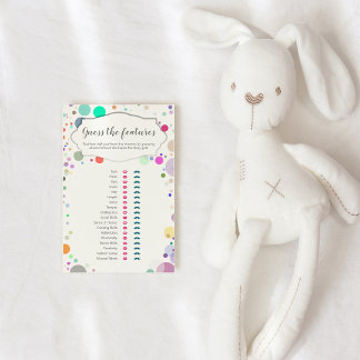 Guess the Features, Baby Trait Shower Game
