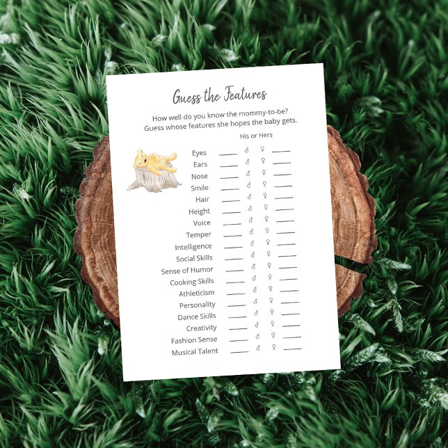 Guess The Features Game Teddy Bear Card (Creator Uploaded)