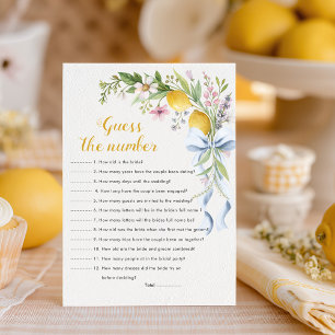 Guess the Number Bridal Shower Game Main Squeeze