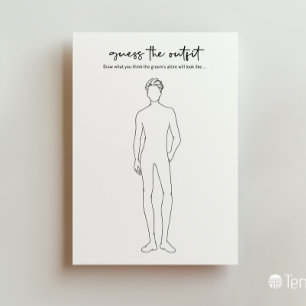 Guess The Outfit - Bridal Shower Game Holiday Card