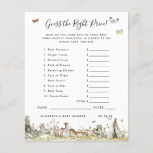 Guess The Price Baby Shower Game