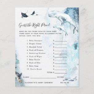 Guess The Price Baby Shower Game