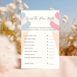 Guess The Price Game Ice Cream Gender Reveal