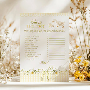 Guess the Price Silly Goose Baby shower game