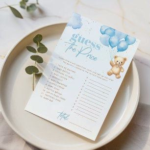 Guess the price Teddy bear baby shower game