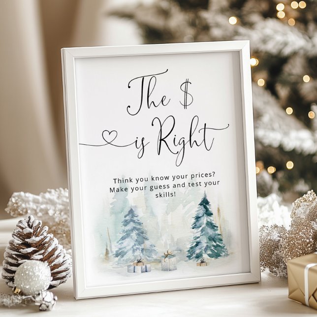 Guess the Price Winter Baby shower Poster (Creator Uploaded)