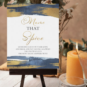 Guess The Spice Abstract Bridal Shower Game Sign