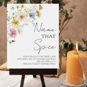Guess The Spice   Boho Bridal Shower Game Sign