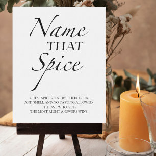 Guess The Spice Bridal Shower Game Sign