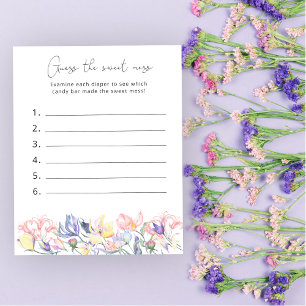 Guess the Sweet Mess - Floral Baby Shower Game