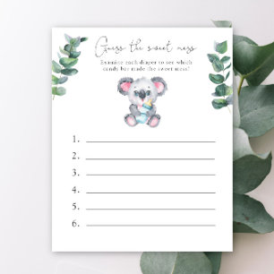 Guess the Sweet Mess - Koala Baby Shower