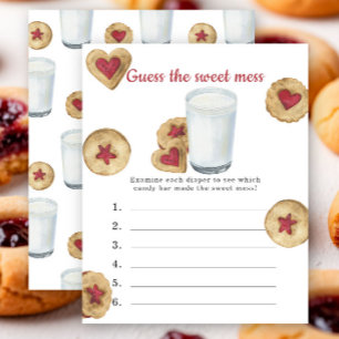 Guess the sweet mess Milk & Cookie jam Baby shower