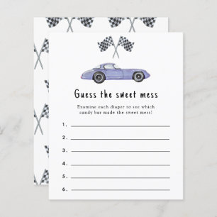Guess the sweet mess - racing baby shower game