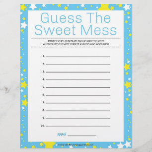 Guess The Sweet Mess [Starry Night Blue] Custom Letterhead