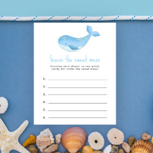 Guess the sweet mess - whale baby shower game