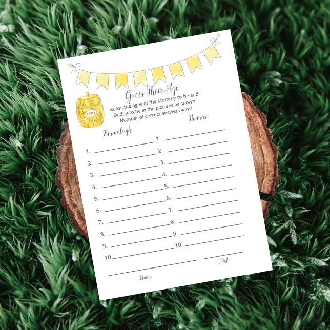 Guess Their Age Game Boy Teddy Bear Card (Creator Uploaded)