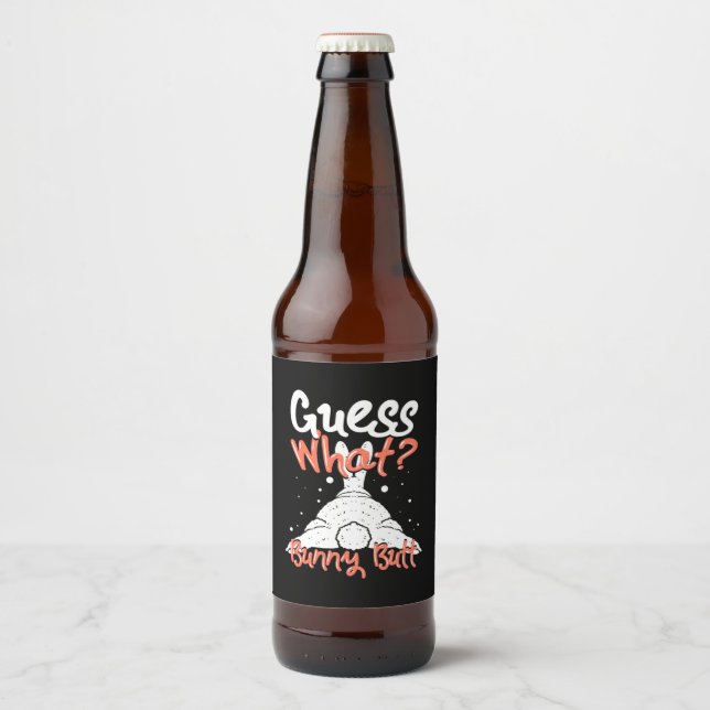 Guess What Bunny Rabbit Beer Bottle Label (Front)