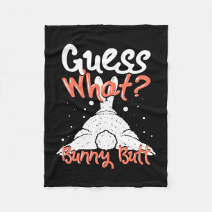 Guess What Bunny Rabbit Fleece Blanket