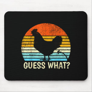 Guess What_ Chicken Butt! Farm Joke Funny Chickens Mouse Pad