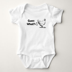 GUESS WHAT CHICKEN BUTT.png Baby Bodysuit