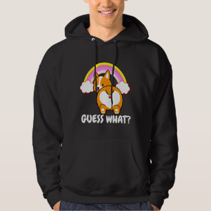 Guess What Corgi Butt Funny Dog Mum Cute Corgi   1 Hoodie