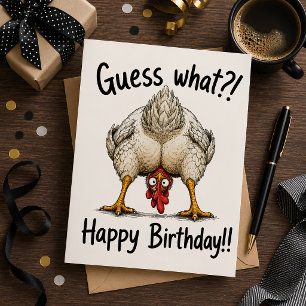 Guess What?! Happy Birthday!! Holiday Card