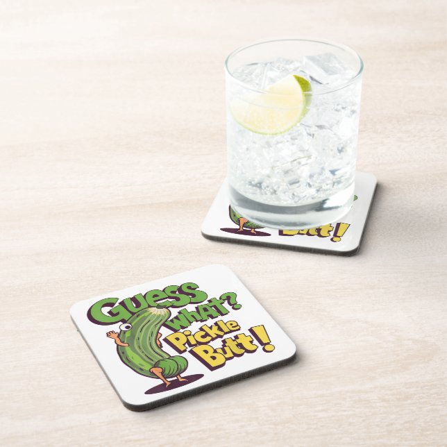Guess What_ Pickle Butt! Funny Cucumber Coaster (Right Side)