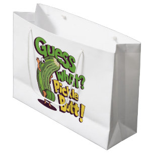 Guess What_ Pickle Butt! Funny Cucumber Large Gift Bag