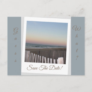 Guess what? Save the date Announcement Postcard