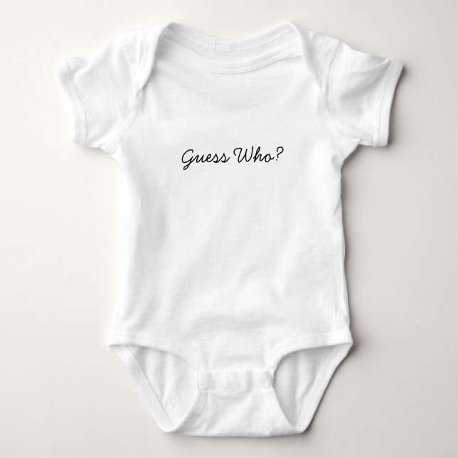 Guess who? baby bodysuit (Front)