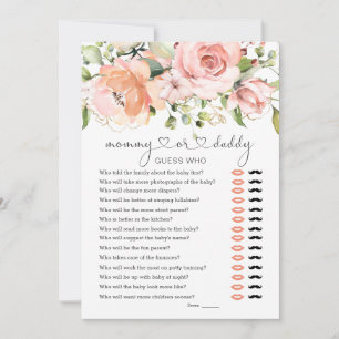 Guess Who Baby Shower Game Floral Greenery Invitat Invitation