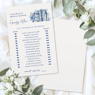 Guess Who Blue Book Bridal Shower Game