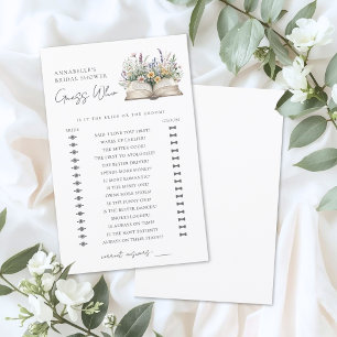 Guess Who Book Bridal Shower