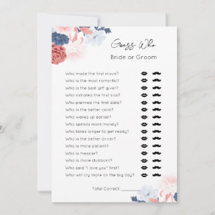 Guess Who- Bride or Groom- Bridal Shower Game Holiday Card