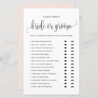 Guess Who Bride or Groom He Said She Said Game