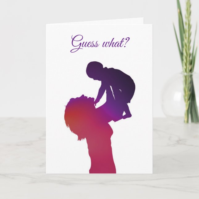 Guess Who is going to be an Aunt Card (Front)
