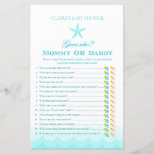 Guess Who mum or dad - Baby Shower Game