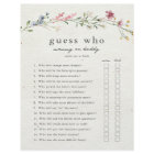 Guess Who Mummy or Daddy Baby Shower Game