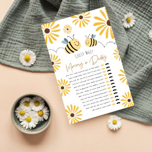 Guess Who Mummy or Daddy Bee Baby Shower Game