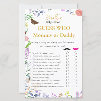 Guess Who? Mummy or Daddy Girl Baby Shower Game