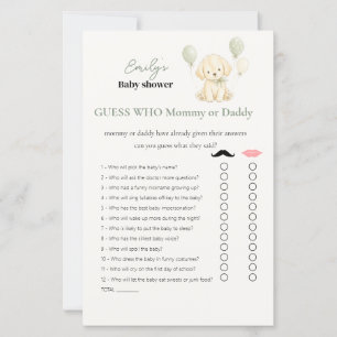 Guess Who? Mummy or Daddy? Golden Baby shower game