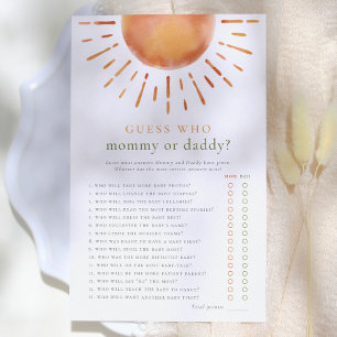 Guess Who Mummy or Daddy Sunshine Baby Shower