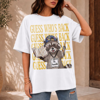 Guess Who’s Back Teacher, Funny Racoon school Tri-Blend Shirt