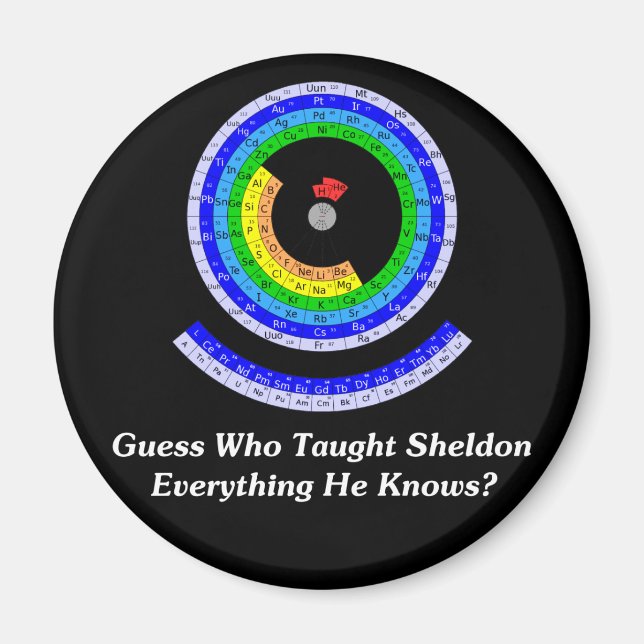 Guess Who Taught Sheldon Everything He Knows? Magnet (Front)