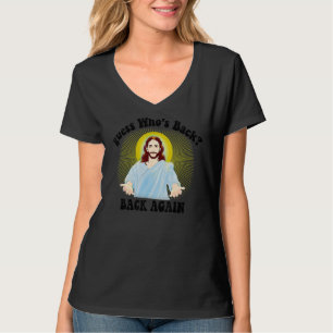 Guess Who's Back Happy Easter! Jesus Christian Mat T-Shirt