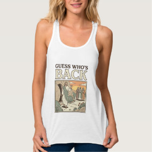 Guess Whos Back Resurrection Humour Vintage Design Singlet