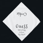 Guess Who's Going To Be A Big Sister White Dog Bandana<br><div class="desc">White bandanna, with cute, funny, text announcement... .Guess Who's Going to be a Big Sister? Because your pet is part of the family too! Perfect for your announcing a new pet or baby! The background colour is customisable to any colour you desire, as are the font style, size, and/or colour......</div>