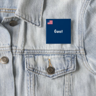 Guest 15 Cm Square Badge